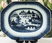 17th Century Chinese Export Blue & White Platter 