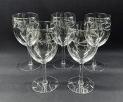 Vintage Wine or Water Goblets by Newton Crystal Co. Hand Blown