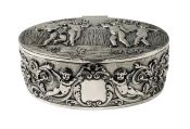 800 Fine Silver Jewellery Box With Putti
