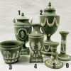 A Collection Of Green Wedgwood Jasperware 