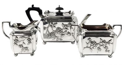Aesthetic Movement Elkington & Co. Bachelor Tea Set