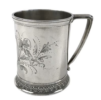 Aesthetic Movement Sterling Silver Christening Cup