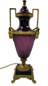 Amethyst Baccarat Crystal Lamp