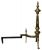 Antique Colonial Revival Brass Andirons
