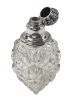 Antique Cut Crystal & Sterling Silver Perfume Bottle 