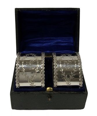 Antique English Sterling Napkin Rings Dated 1913