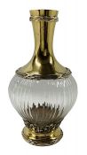 Antique French Crystal & Silver Gilt Carafe
