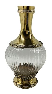Antique French Crystal & Silver Gilt Carafe