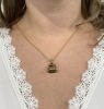 Antique Green Hardstone Fob Pendant