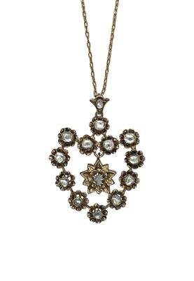 Antique Heart Shaped Diamond Pendant