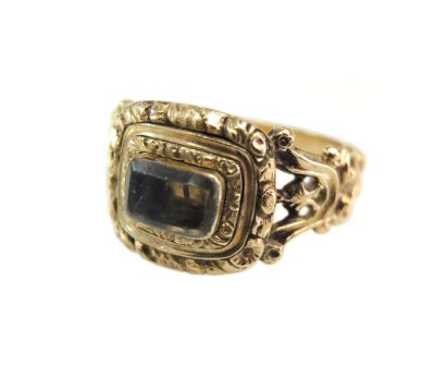 Antique Memorial Quartz Ring circa 1850