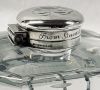 Antique Tiffany & Co. Cut Glass and Silver Plate Inkwell