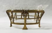 Antique Wheel Cut Glass And Gilt Metal Bowl, circa 1900-10