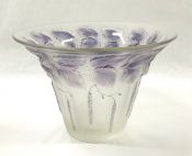 Art Deco Frosted Glass Vase, circa 1930s