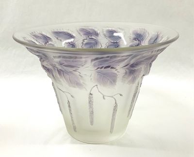 Art Deco Frosted Glass Vase, circa 1930s