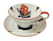Art Deco Hand Painted Paragon Teacup & Saucer