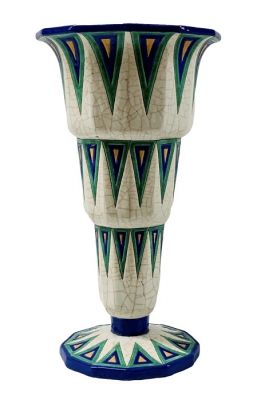 Art Deco Longwy Faience Vase