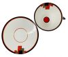 Art Deco Shelley Red Blocks Vogue Teacup & Saucer