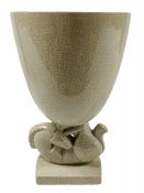 Art Deco St. Clement Crackle Glaze Vase