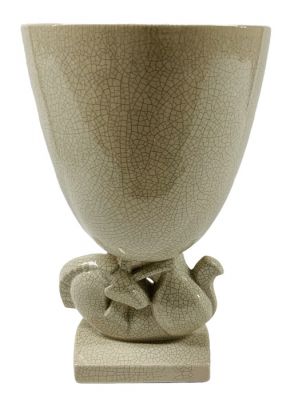 Art Deco St. Clement Crackle Glaze Vase