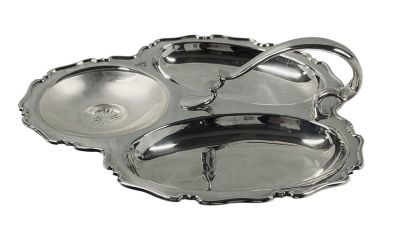 Art Deco Sterling Silver Crudités Tray