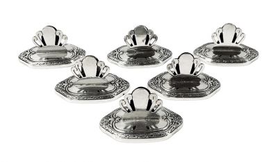 Art Deco Sterling Silver Place Card Holders