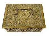Art Nouveau Erhard & Sohne Brass Jewel Box