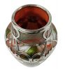 Art Nouveau Loetz Titania Silver Overlay Vase