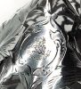 Art Nouveau Silver Overlay Perfume Bottle With Brown Family Crest