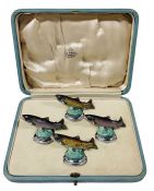 Asprey Cold Painted Fish Place Card Holders