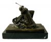 Austrian Bronze Of A Harlequin Signed Titze
