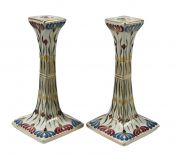 Austrian Jugendstil Porcelain Candlesticks, circa 1900