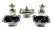 Barker Ellis Silver Plate Condiment Set