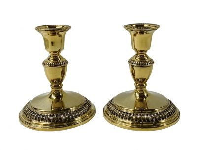 Birks Gold Plated Sterling Silver Candlesticks 