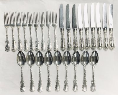 Birks Louis XV Luncheon Set Monogrammed B
