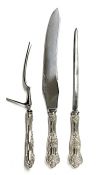 Birks Sterling Silver Queens 3 pc Carving Set