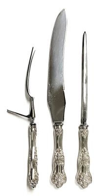 Birks Sterling Silver Queens 3 pc Carving Set