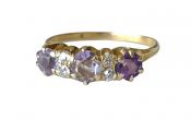Birks Vintage Amethyst and Diamond Ring