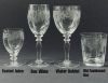 Bohemia Crystal-Crystalex Thistle Pattern Footed Glasses
