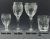 Bohemia Crystal-Crystalex Thistle Pattern Footed Glasses