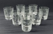 Bohemia Crystal-Crystalex Thistle Pattern Old Fashioned Glasses