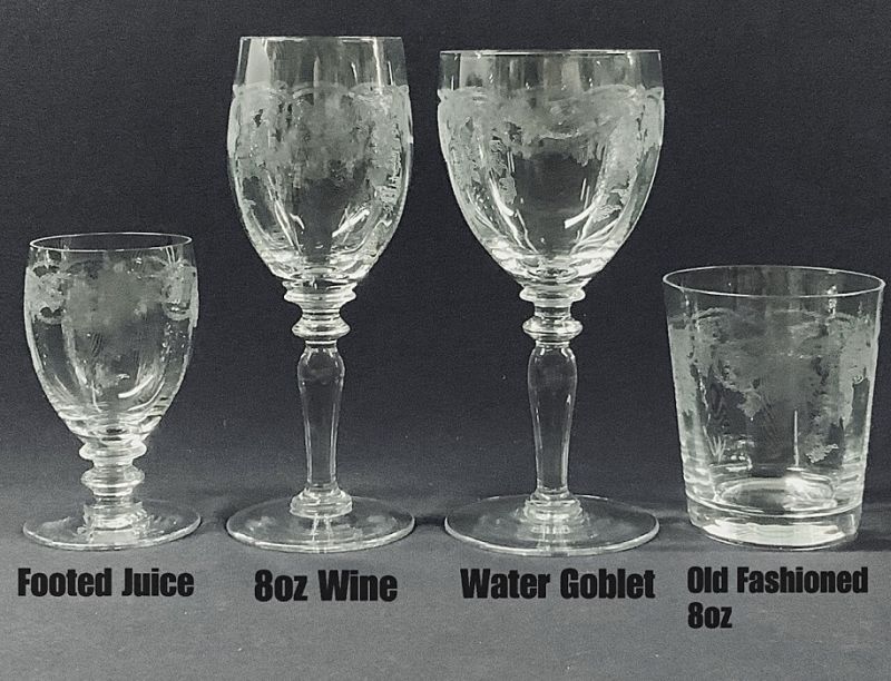 Bohemia CrystalCrystalex Thistle Pattern Water Goblets