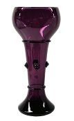 Bohemian Hand Blown Amethyst Glass Vase