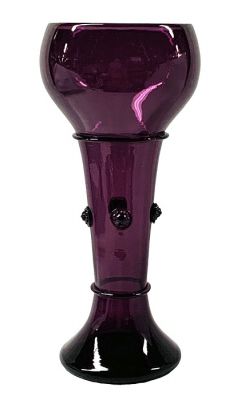 Bohemian Hand Blown Amethyst Glass Vase