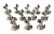 Boxed Set Of 12 Figural Sterling Silver Butler Place Card Holders