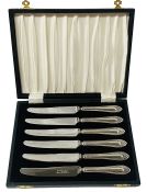Boxed Sterling Silver Fruit Knives Dated 1958
