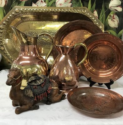 Brass & Copper Mixed Metal Objets D’Art 