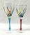 CC Zecchin Murano Hand Painted Wine Glasses