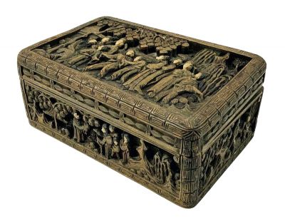 Carved Chinese Document Box