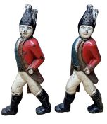 Cast Iron Hessian Soldier Andirons